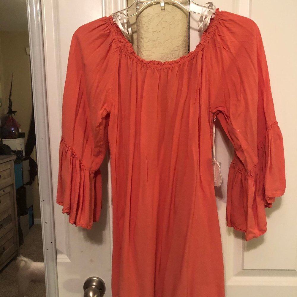coral tunic